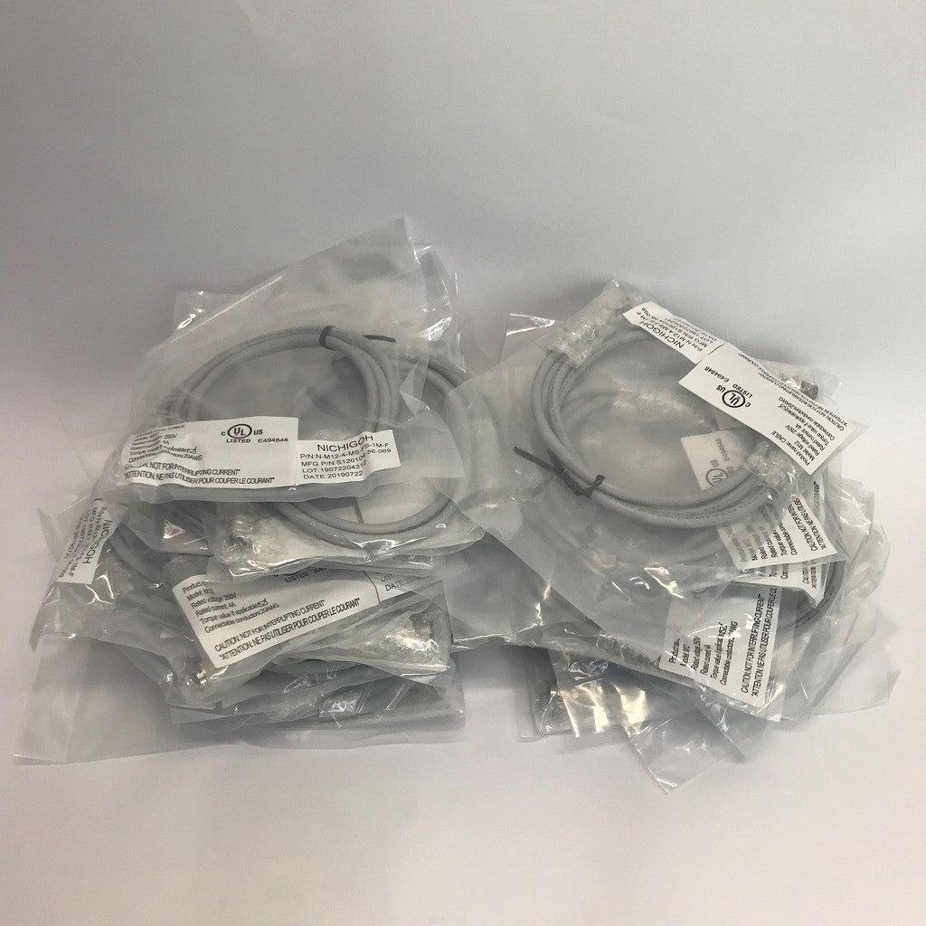 NICHIGO 日合通信電線株式会社 M12 防水コネクタケーブル N-M12-4-MS-FS-1M-F 24本セット