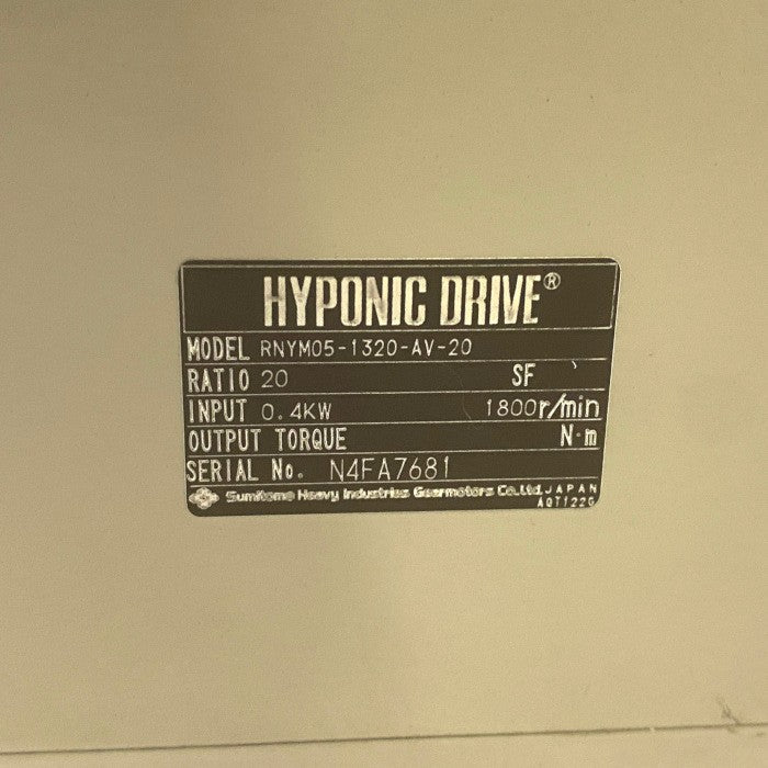 住友重機械工業 ハイポニック減速機 RNYM05-1320-AV-20