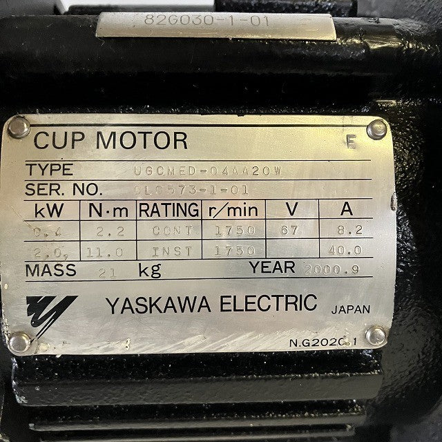YASKAWA 安川電機 サーボモータ UGCMED-04AA20W