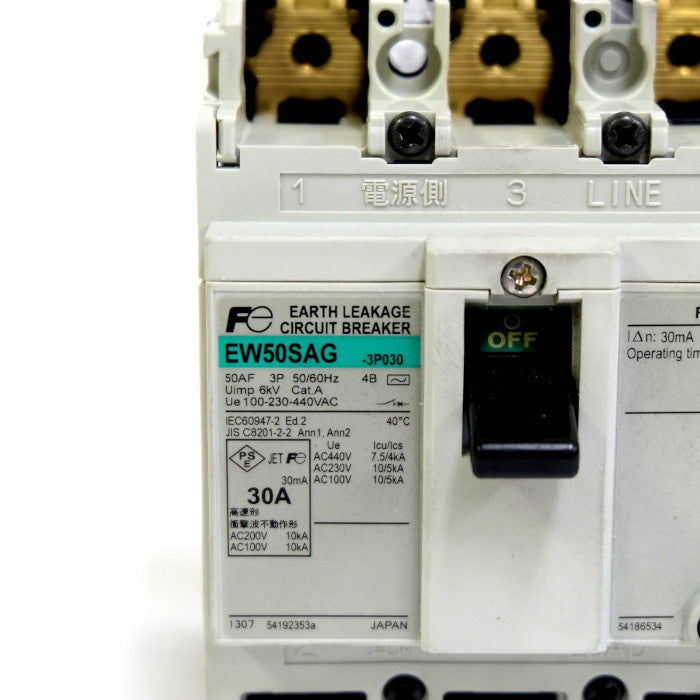 富士電機機器制御 漏電ブレーカー EW50SAG-3P030 4B