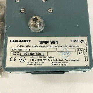 FOXBORO ECKARDT FCCスライドバルブ用 空気発信式変位伝送器 SMP981-IN-1