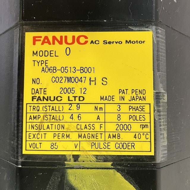 FANUC ファナック サーボモータ A06B-0513-B001