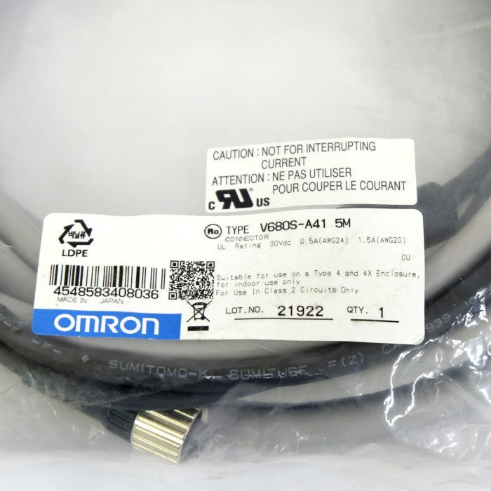 オムロン RFIDシステム V680Sシリーズ Modbus TCPタイプ用 ケーブル V680S-A41 5M
