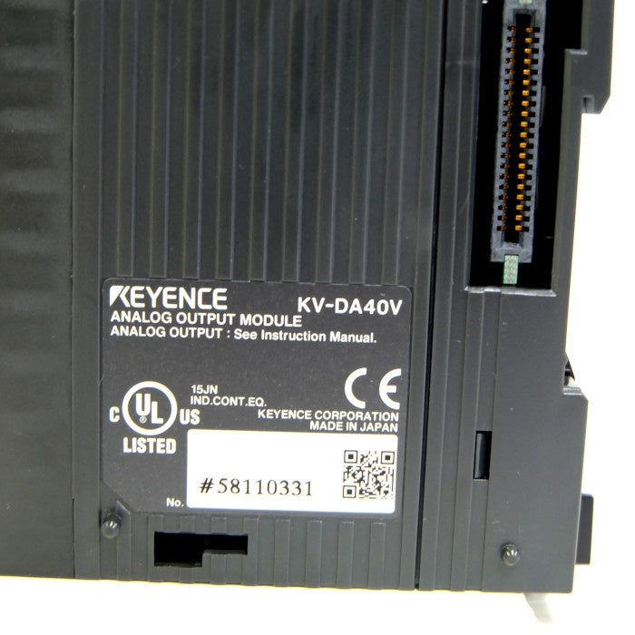 キーエンス　アナログ出力ユニット 4ch　端子カバー無　KV-DA40V