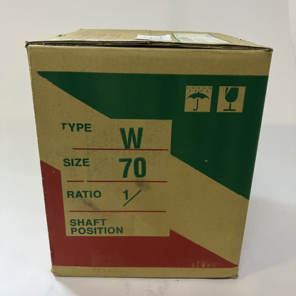 マキシンコー　一段ウォーム減速機(中実軸)Sシリーズ W70型　W　70L　50