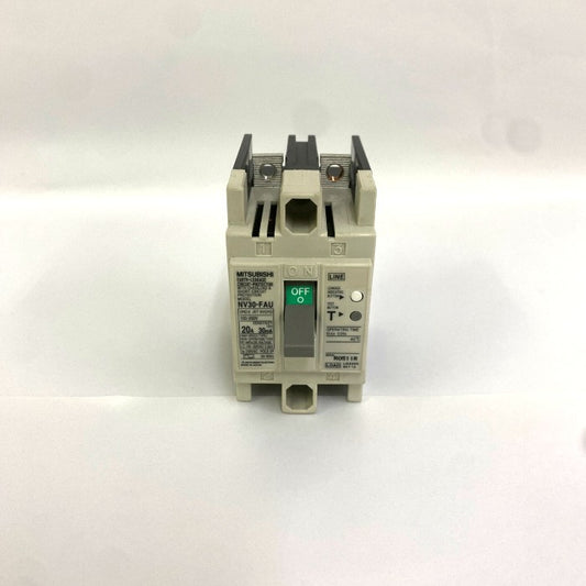 三菱電機　制御盤用遮断器　FAUシリーズ（漏電遮断器）　NV30-FAU　2P 　20A