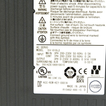 キーエンス　ACサーボシステム　SV-010L2