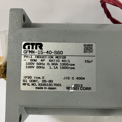 GTR　モーター　GFMN-15-40-S60