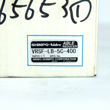 日本電産シンポ　減速機　VRSF-SF-LB-5C-400