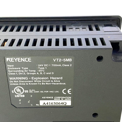 キーエンス　5型モノクロタッチパネル　ネジ無　VT2-5MB