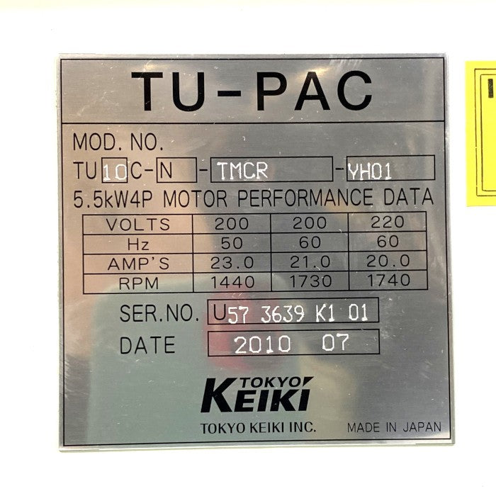 東京計器　油圧ユニット　TU10C-N-TMCR-YH01