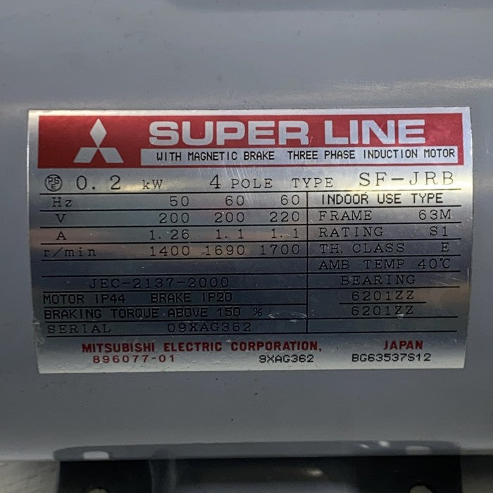 三菱電機　モーター　SF-JRB 0.2kw