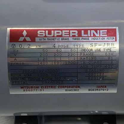 三菱電機　モーター　SF-JRB 0.2kw