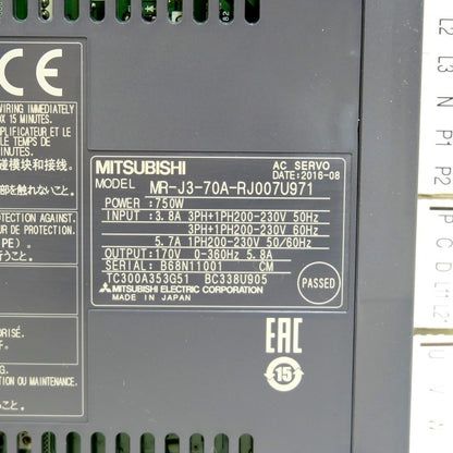 三菱電機　サーボアンプ　MR-J3-70A-RJ007U971