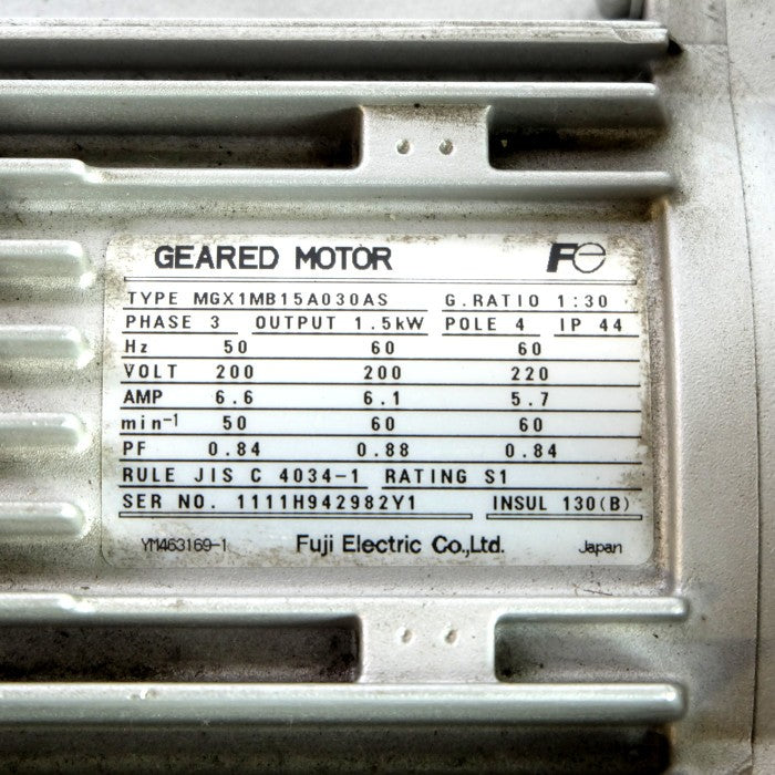 富士電機　減速機　MGX1MB15A030AS