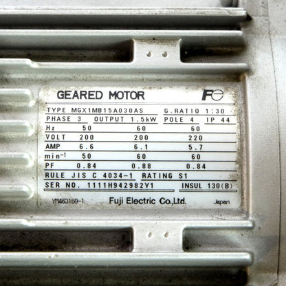 富士電機　減速機　MGX1MB15A030AS