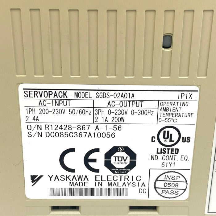 安川電機　サーボパック　SGDS-02A01A