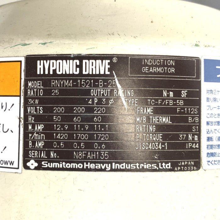 住友　ハイポニック減速機　RNYM4-1521-B-25
