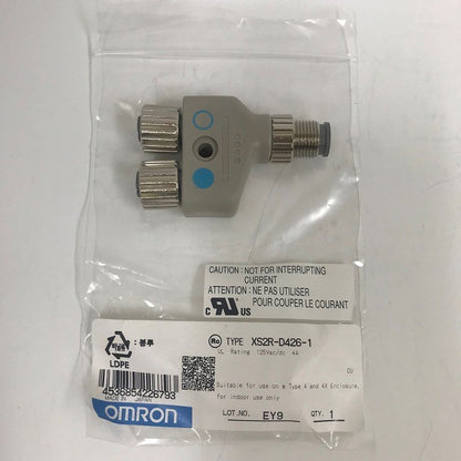 OMRON　オムロン　丸形防水コネクタ（M12）DC用Y字形4極　 XS2R-D426-1  １４個セット