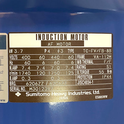 住友重機械工業　ホイスト用走行モーター４００Ｖ　CHH5-614H-AV-B-35