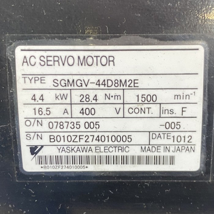 安川電機　ACサーボモーター　SGMGV-44D8M2E