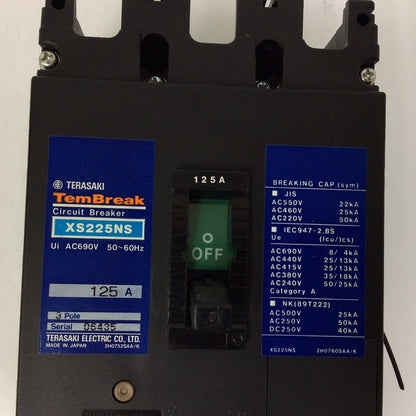 TERASAKI XS225NS 125A 3POLE