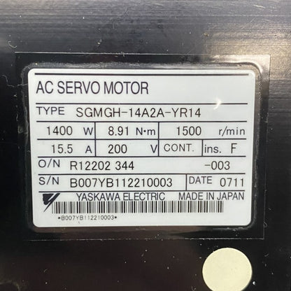 安川電機　L軸サーボモーター　SGMGH-14A2A-YR14