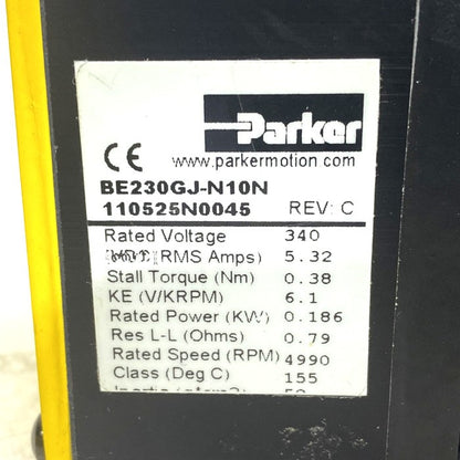 Parker　サーボモーター　BE230GJ-N10N