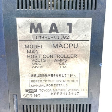 TOYODA　MA1 MACPU　IMA-C-V1.02
