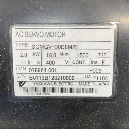 安川電機　ACサーボモーター　SGMGV-30D8M2E