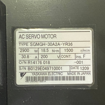 安川電機　Ｓ軸サーボモーター　SGMGH-30A2A-YR36