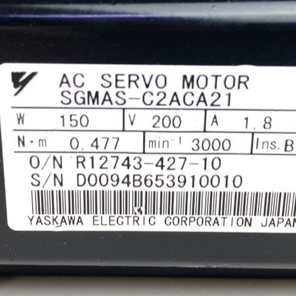 YASUKAWA　回転型サーボモータ　SGMAS-C2ACA21