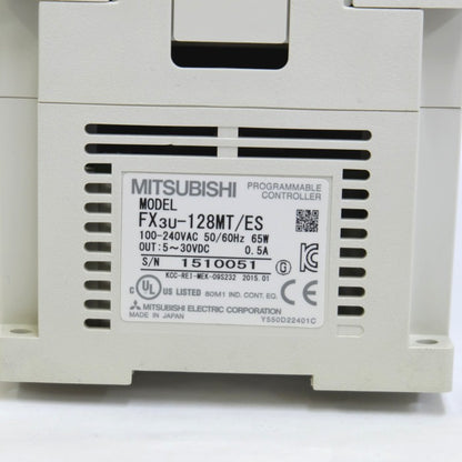 三菱電機　シーケンサー（パーツ欠損あり） FX3U-128MT/ES