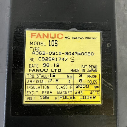 FANUC　サーボモータ　A06B-0315-B043#0060