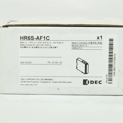 IDEC　セーフティリレー　HR6S-AF1C