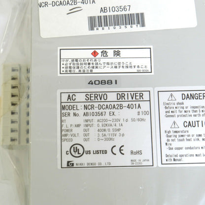 CKD日機電装　サーボドライバ　NCR-DCA0A2B-401A