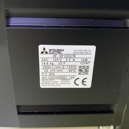 三菱電機　MELSERVO-J4 回転サーボモータ 　HF-SP102G7K