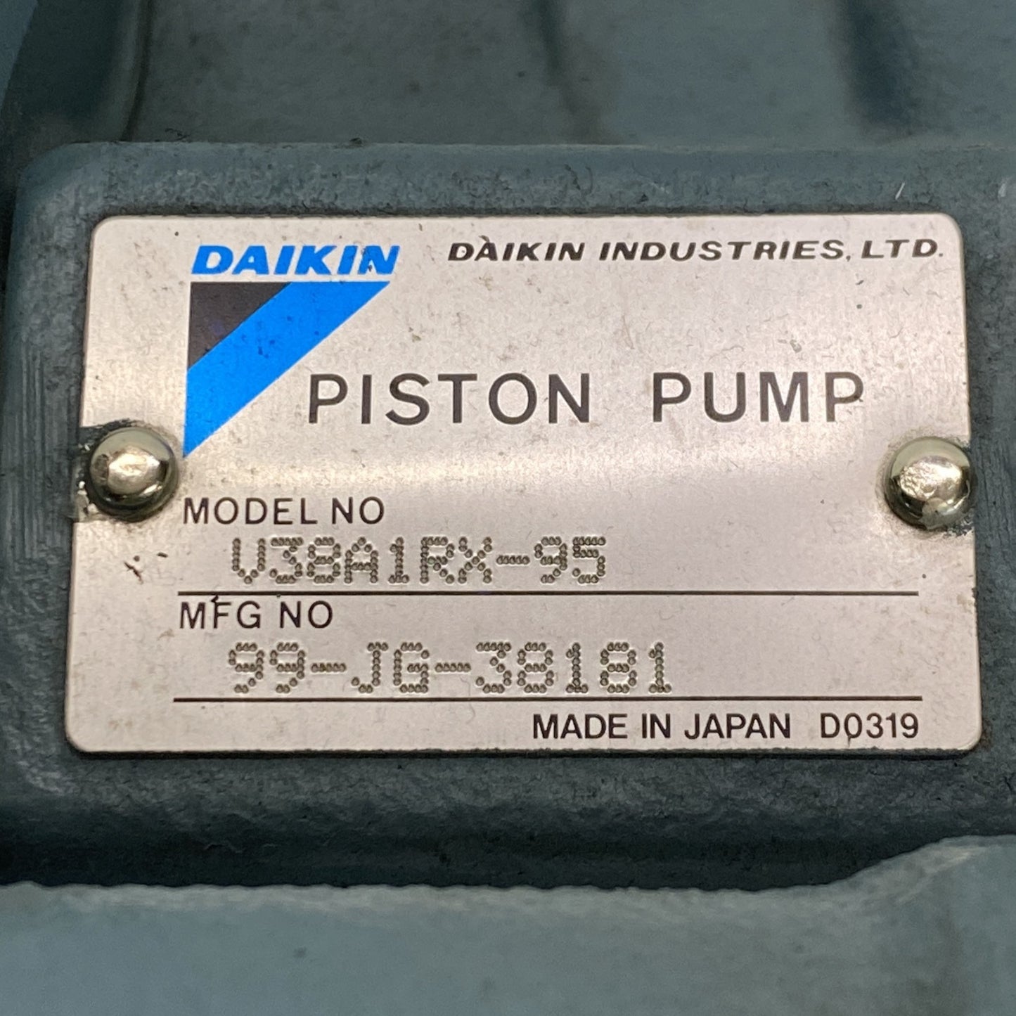 DAIKIN　ピストンポンプ　U38A1RX-95