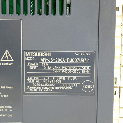 三菱電機　サーボアンプ　MR-J3-200A-RJ007U972