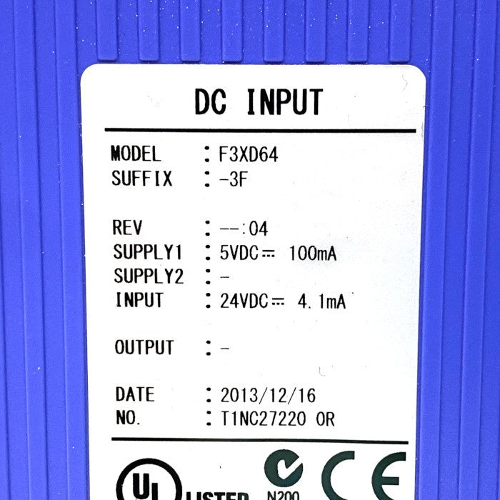 横河電機　入力モジュール　F3XD64-3F