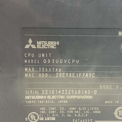三菱電機　ユニバーサルモデル高速タイプQCPU　QO3UDVCPU