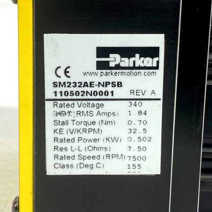 Parker　サーボモーター　SM232AE-NPSB