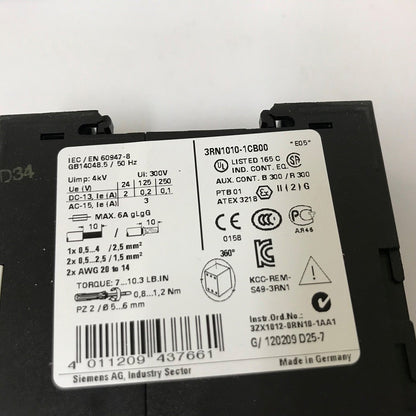 SIEMENS　シーメンス　モニタリングリレー　3RN1010-1CB00