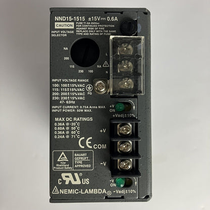 NEMICLAMBDA　電源ユニット　NND15-1515