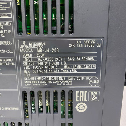 三菱電機　サーボアンプ　MR-J4-20B