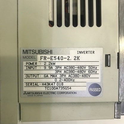 三菱電機　インバータ　 FREQROL　FR-E500シリーズ　FR-E540-2.2K