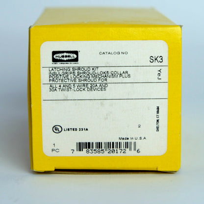 HUBBELL　ラッチングシュラウドキット　5個セット　SK3