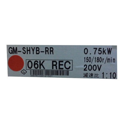 三菱電機　ギヤードモータ GM-SHYシリーズ　GM-SHYB-RR(0.75kW 200V)1:10　