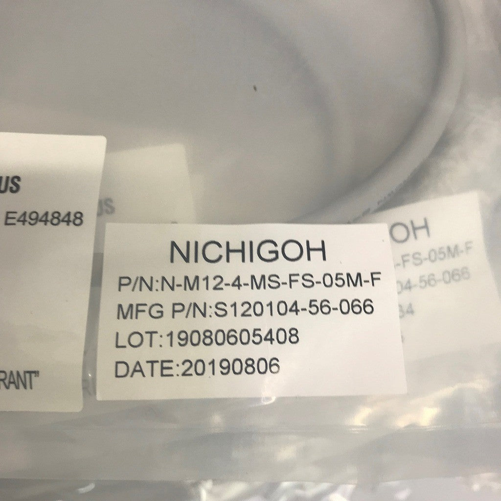 NICHIGO　日合通信電線株式会社　M12 防水コネクタケーブル N-M12-4-MS-FS-05M-F  ４０本セット