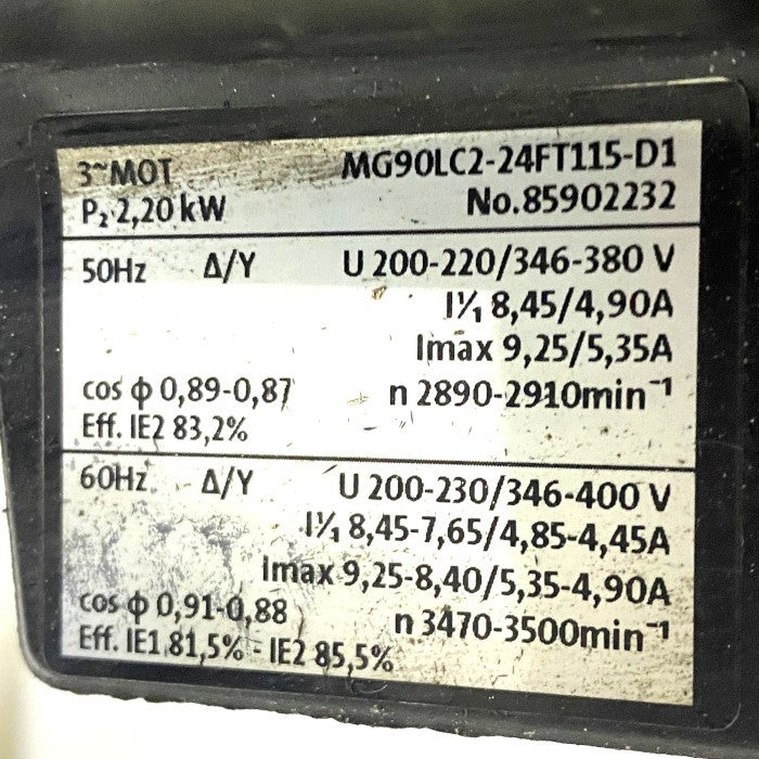 CRUNDFOS　クーラントポンプ　CR10-5 A-FJ-A-V-HQQV MG90LC2-24FT115-D1